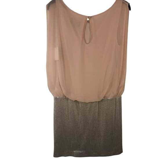 Hailey David’s Bridal Women’s Blush Colored Sleeveless Dress w/Sequins Size 4 - Picture 2 of 9